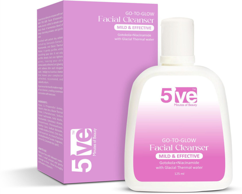 5ive Minutes of Beauty Facial Cleanser, Facewash for Men & Women, Niacinamide  Face Wash(125 g)