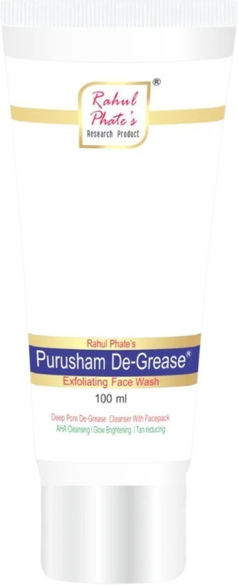 Rahul Rahul Phate's Research Product Purusham De-Grease Exfoliating  Face Wash(100 ml) - Flipkart Deal