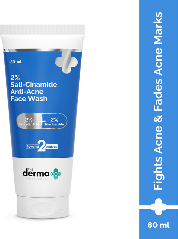 The Derma Co Sali-Cinamide Anti-Acne with 2% Salicylic Acid & 2% Niacinamide Face Wash(80 ml)
