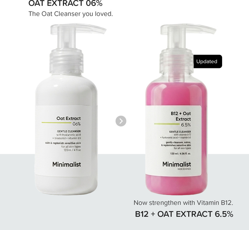 Minimalist B12+Oat Extract 6.5% Cleanser Face Wash(120 ml)