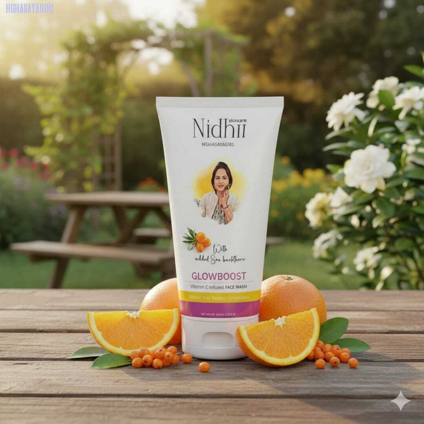HGHASAYAGIRL NIDHI SKINCARE Glow Boost Vitamin C Facewash New M223 Face Wash(100 ml)