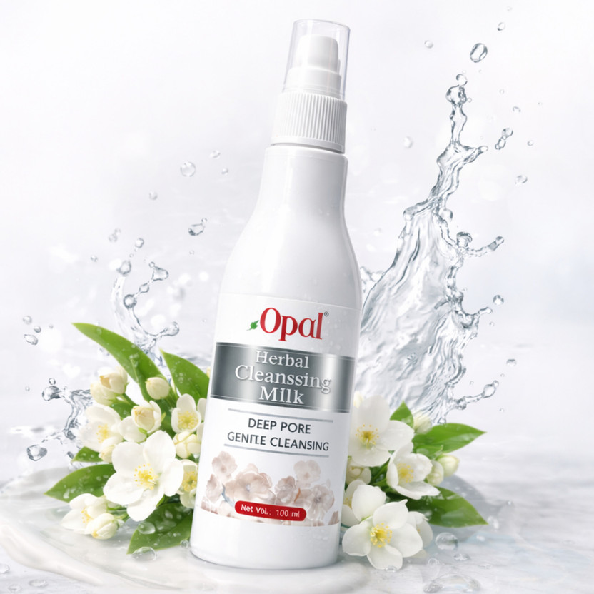 Opal Herbal Cleansing Milk for Face - Deep cleansing & Pores, Enriched with Natural Extracts Face Wash(100 ml)