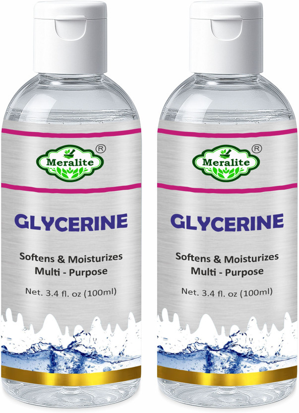 Meralite Glycerin for Beauty and Skin Care (100ml) Pack of 2 Face Wash(200 ml)