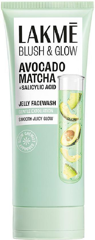 Lakmé Blush & Glow Avocado Matcha + Salicylic Acid Jelly  Face Wash(100 g)