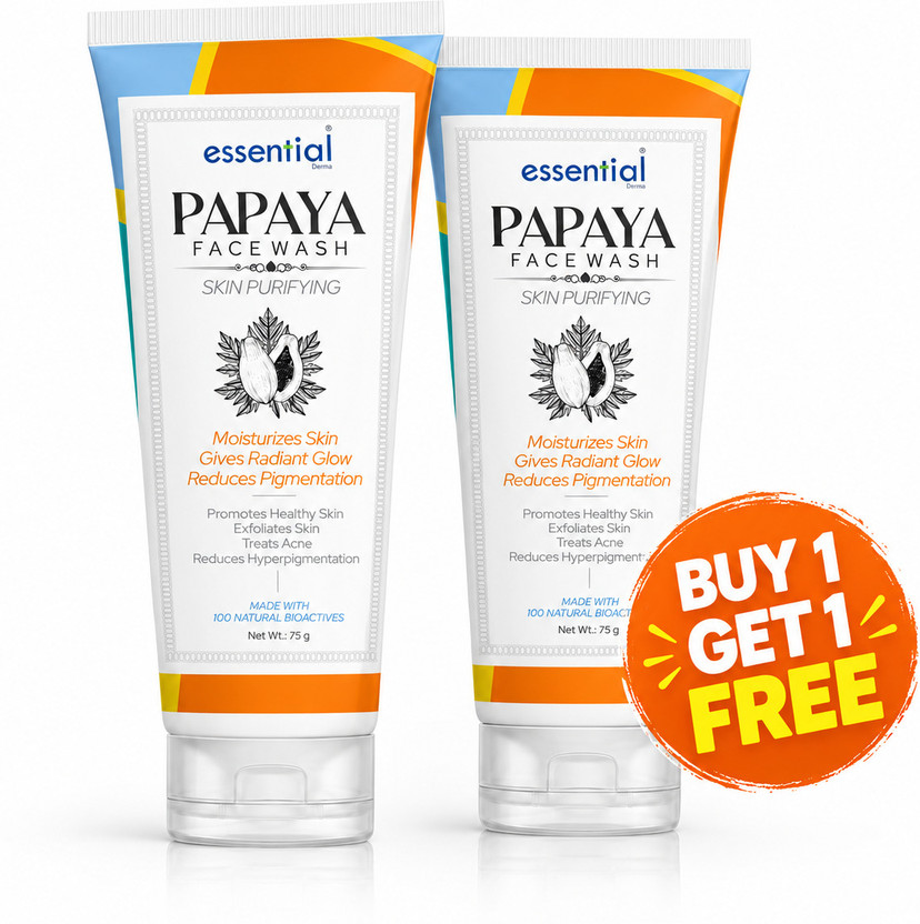ESSENTIAL ESSENTIAL DERMA BUY 1 & GET 1 - Face Cleanser Skin Purifying with Natural Bioactives Moisturizing Face Wash(70 g) - Flipkart Deal
