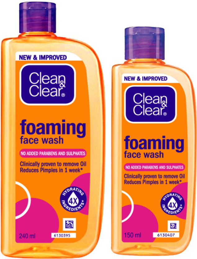 Clean & Clear Foaming Face wash 390ml| Clinically proven| Pimple & Acne removal Face Wash(390 ml)