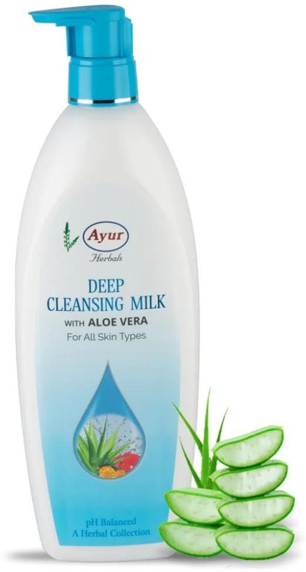AYUR HERBAL Deep Pure Cleansing Milk With Aloe Vera Face Wash(500 ml)