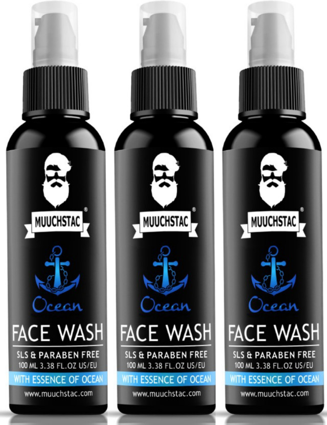 MUUCHSTAC Ocean for Men, Anti Acne & Pimple, Skin Brightening, All Skin Types Face Wash(300 ml)