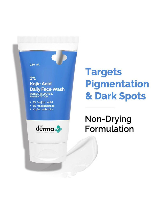 The Derma Co 1% Kojic Acid with Niacinamide & Alpha Arbutin For Dark Spots, Blemishes & Pigmentation  Face Wash(150 ml)