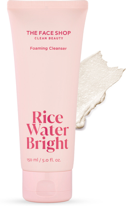 The Face Shop Rice Water Bright Foaming Cleanser,  for glowing skin & even skin tone Face Wash(150 ml)