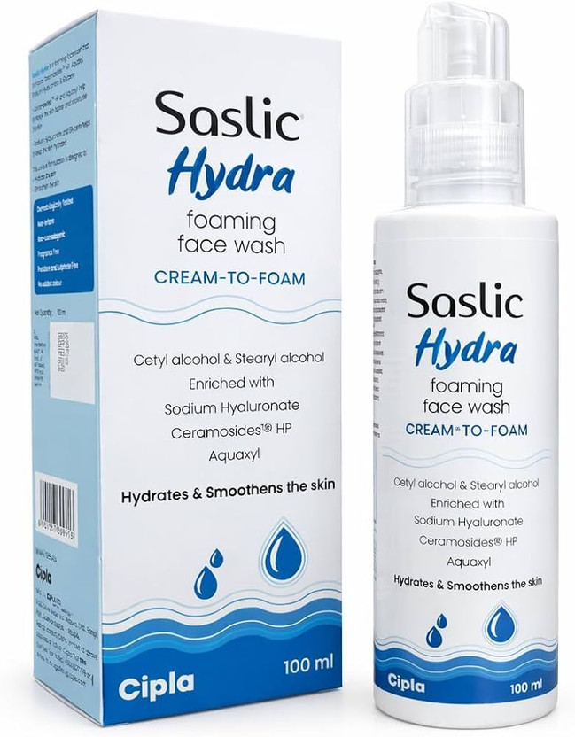 Saslic Hydra Foaming  100ml Cream To Foam Cleanser For Dry Skin Face Wash(100 ml)