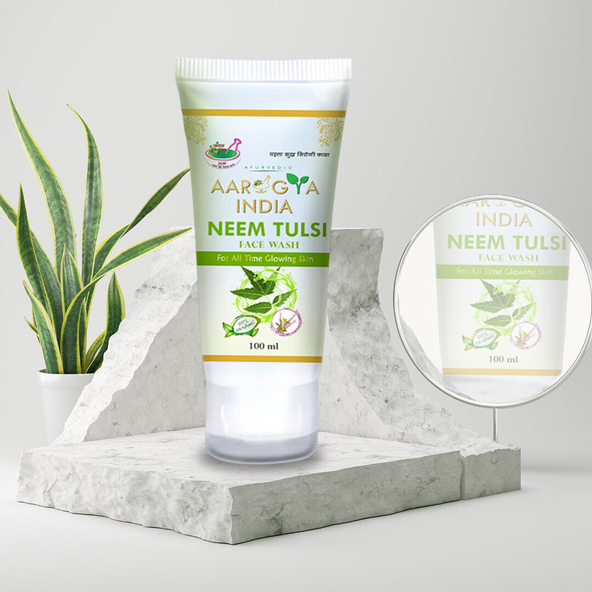 Aarogya India Ayurvedic Neem Tulsi  For Pimple, Acne & Glowing Skin Face Wash(100 ml)