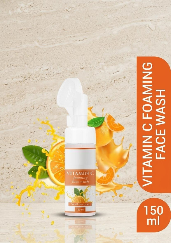 Hudabird Vitamin C Facial Foam Cleanser For Bright And Fresh Skin Face Wash(150 ml)