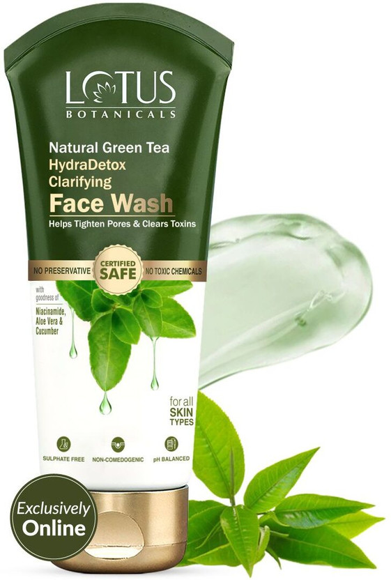 Lotus Botanicals Natural Green Tea HydraDetox Clarifying | Clear Toxins & Tighten Pores Face Wash(100 ml)