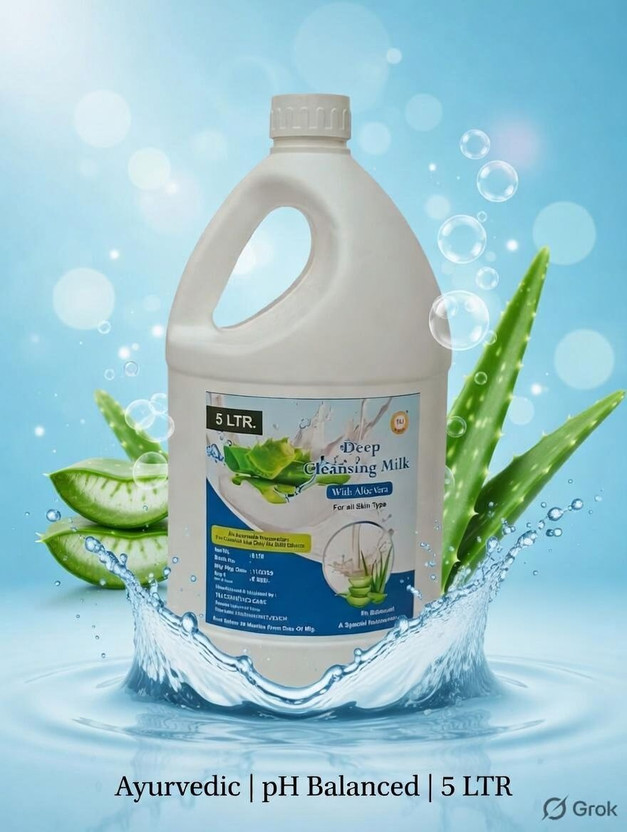 TAJ KILLIK Deep Cleansing Milk with Aloe Vera for All Skin Types 5L Face Cleanser Face Wash(5000 g)