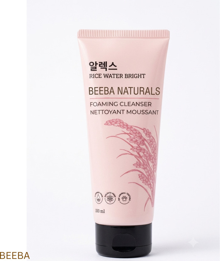 beeba naturals Rice Water Gentle Foaming Cream Cleanser Face Wash(100 g)