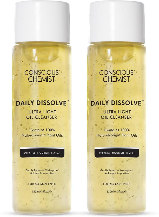 Conscious Chemist Daily Dissolve Cleanser | Removes Makeup, SPF & Impurities | All Skin Types  Face Wash(260 ml)