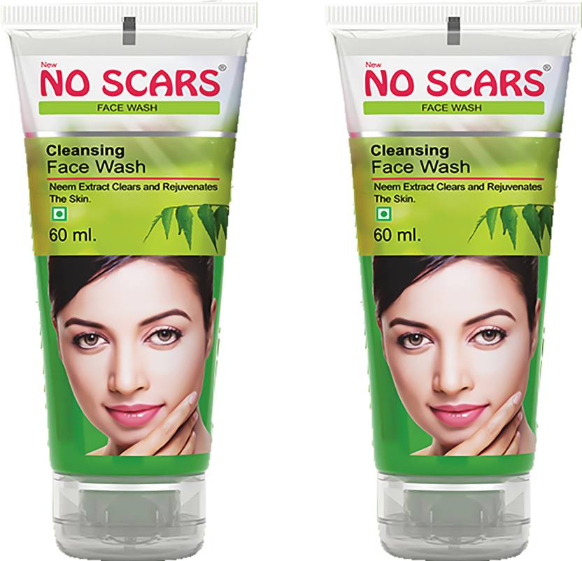 NO SCAR NEEM ANTI ACNE FACE WASH GEL 60 ML PACK OF 2 (120 ml) Face Wash