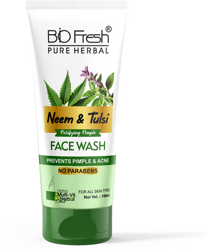 Biofresh Pure Herbal Neem & Tulsi  - Gentle Cleanser for Soft, Healthy Skin Face Wash(100 ml)