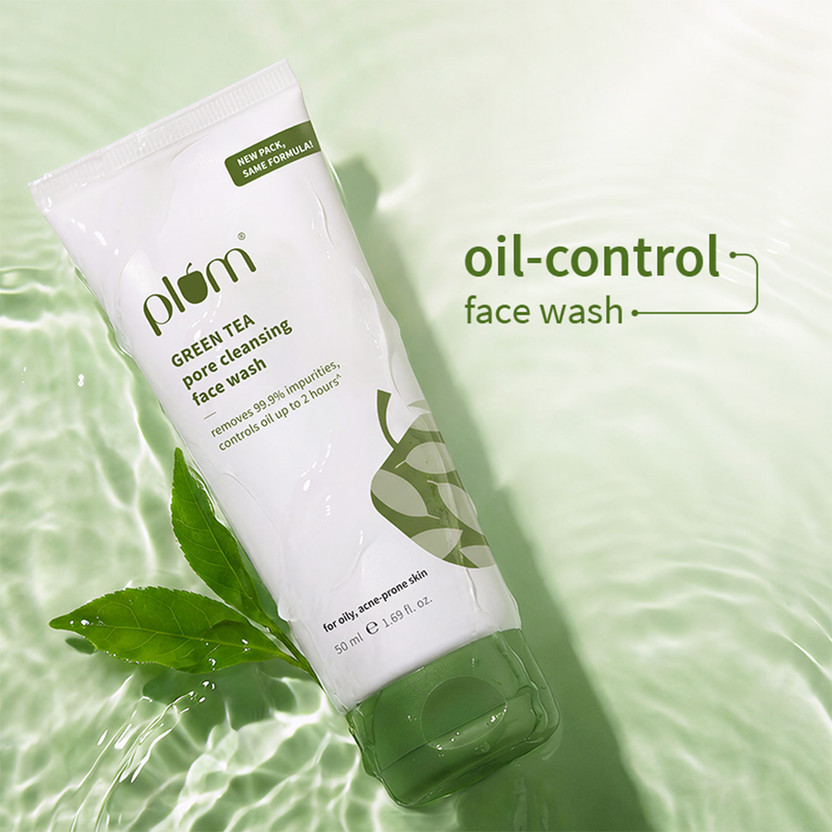 Plum Green Tea Pore Cleanser For Oily, Acne-Prone Skin | Fights Pimples | Non-Drying Face Wash(50 ml)