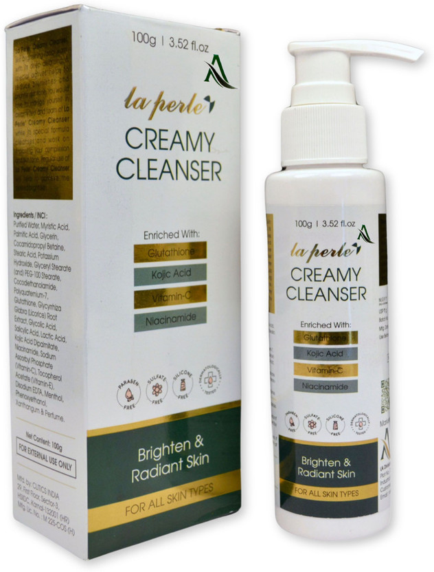 Admetus Pharma La Perle' Creamy Cleanser Dry & Sensitive Skin With Niacinamide, Kojic Facewash Face Wash(100 g)