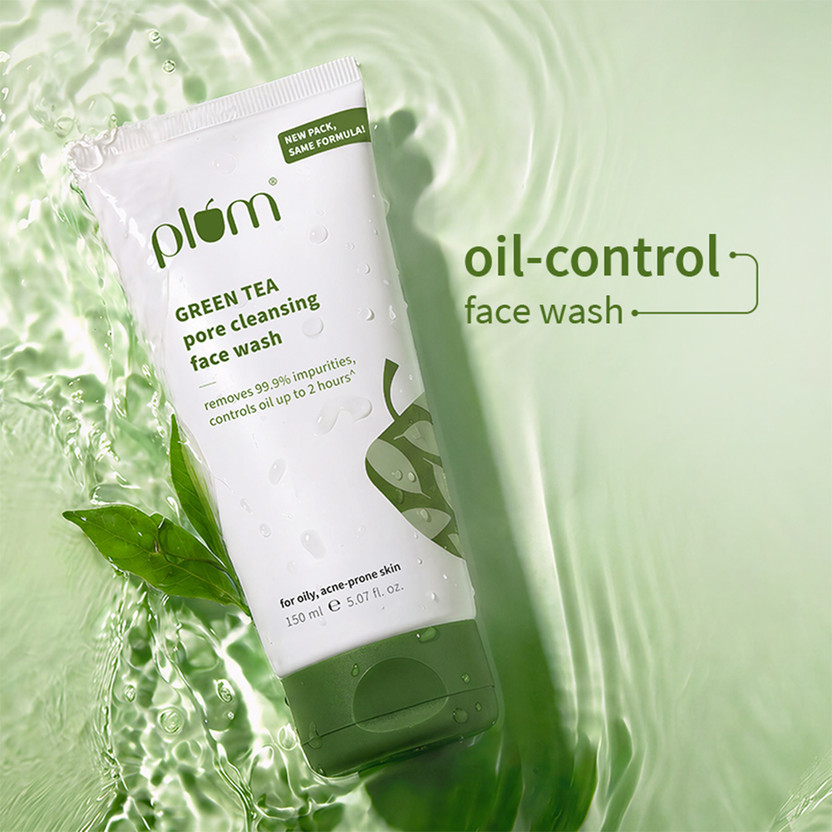 Plum Green Tea Pore Cleansing, For Oily, Acne-Prone Skin | Oil-control Gel | Men and Women Face Wash(150 ml)