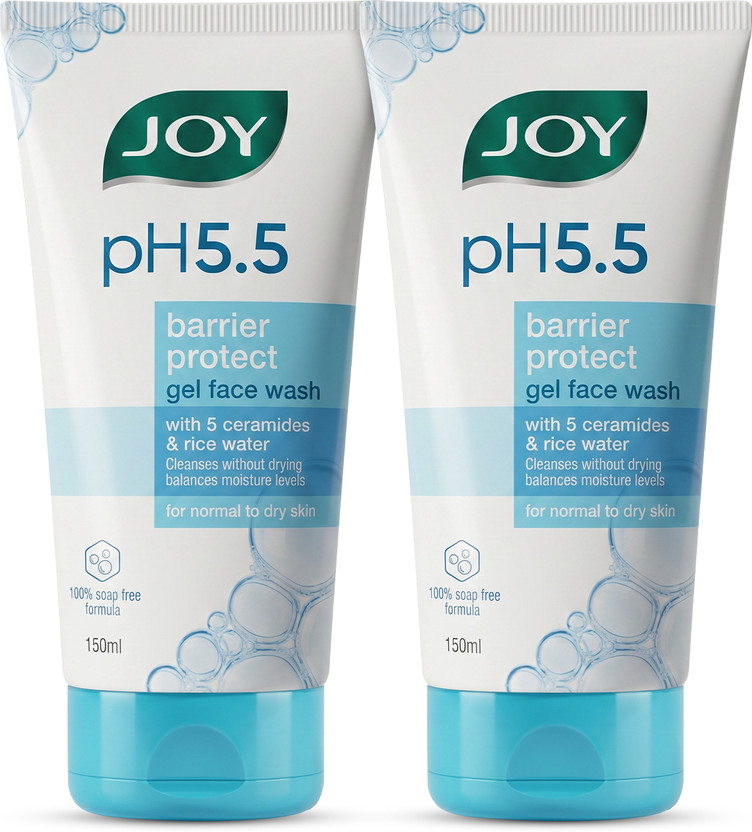 Joy pH 5.5 Barrier Protect Gel  with 5 Ceramides & Rice Water 2 x 150ml Face Wash(300 ml)
