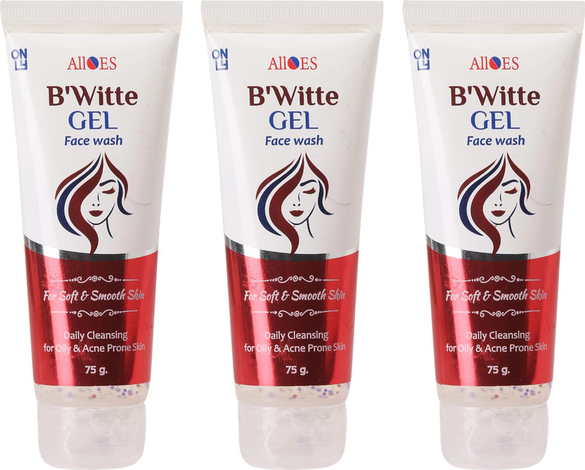 Alloes Alloes Pharmaceuticals B'Witte Gel  Pack of 3 (75g X 3) Face Wash(225 g) - Flipkart Deal