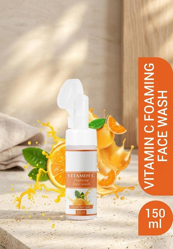 Hudabird Vitamin C Clear Glow Foam Face Cleanser Daily Freshness Face Wash(150 ml)