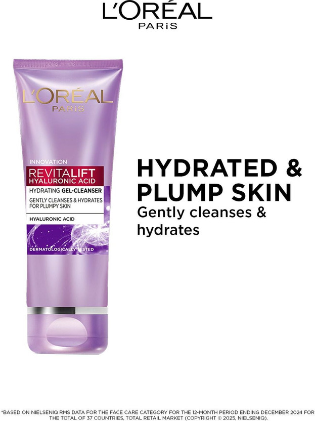 L'Oréal Paris Revitalift Hyaluronic Acid Gel  For Hydrated, Youthful and Plump Skin Face Wash(50 ml)