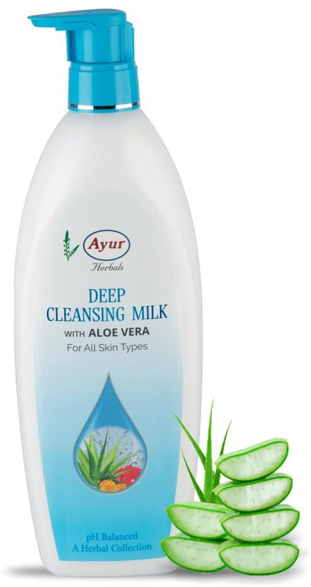 Ayur Herbal Deep Pore Cleansing Milk With Aloe Vera 500 ml Face Wash(500 ml)