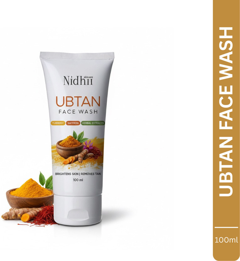 Nidhii Skincare Ayurvedic Ubtan|Turmeric, Walnut Extracts & Saffron to Removes Sun Tan & Dullnes Face Wash(100 ml)