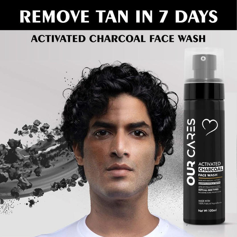 Ourcares Ourcares Charcoal Detox & Pollution-Fighting Cleanser for All Skin Types Face Wash(100 ml) - Flipkart Deal