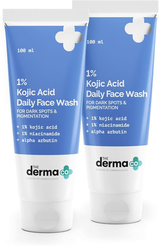The Derma Co 1% Kojic Acid with Niacinamide & Alpha Arbutin For Dark Spots, Blemishes & Pigmentation  Face Wash(200 ml)