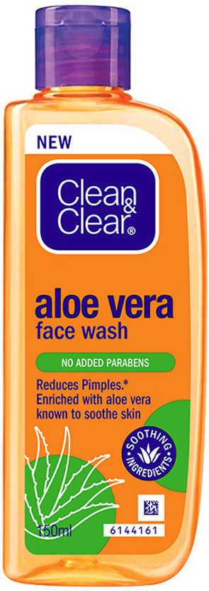 Clean & Clear Aloe Vera| Reduces pimples | Enriched with Aloe Vera to soothe skin Face Wash(150 ml)