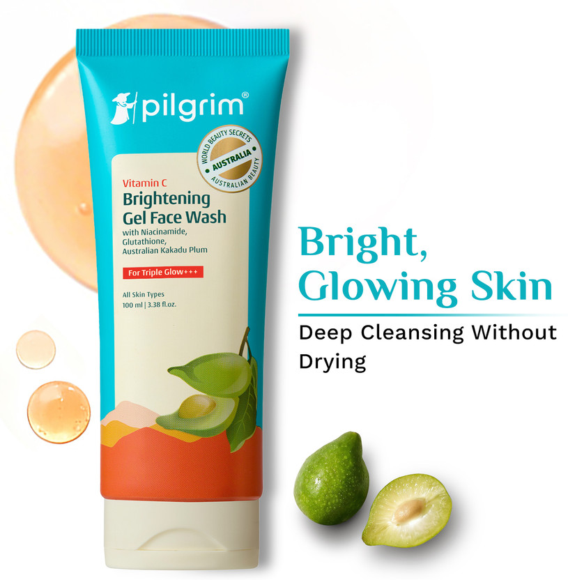 Pilgrim Vitamin C  Brightening Skin |All Skin Types|Acne Prone Face Wash(100 ml)