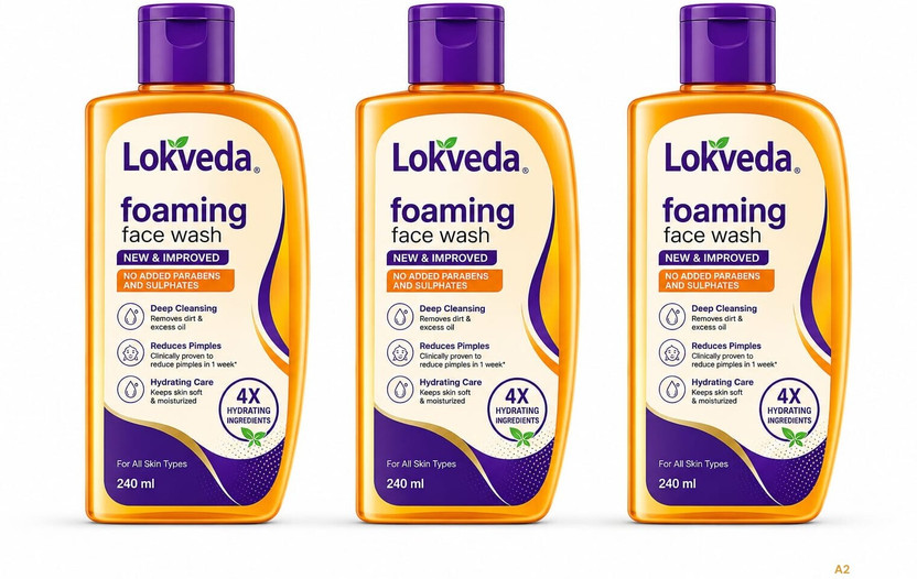 Lokveda Daily Clean Skin Foam Face Wash(240 ml)