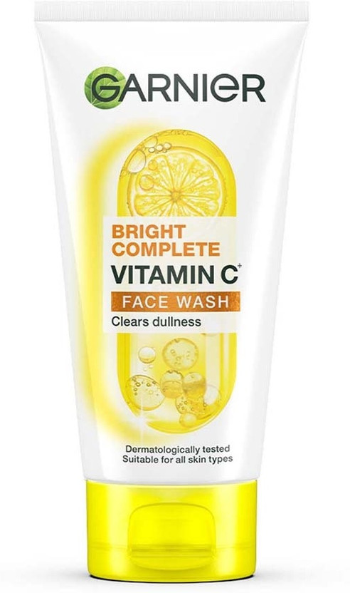 GARNIER Bright Complete Vitamin C  | Cleanser for Brighter and Glowing Skin Face Wash(150 g)