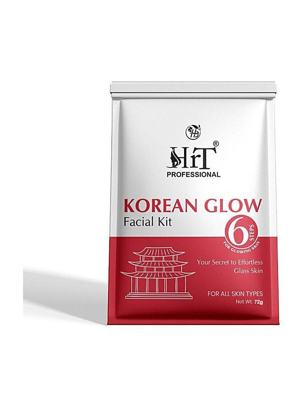 HRT Professional Korean Glow Facial Kit For Glowing Skin 6 Steps(72 g)