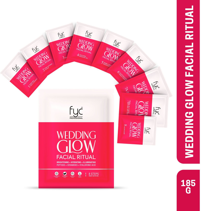 FYC FYC PROFESSIONAL Wedding Glow 8 Step Brightening & Hydrating Facial Ritual Kit(185 g) - Flipkart Deal