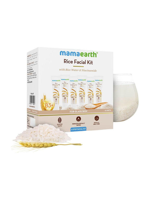 Mamaearth Mamaearth Rice Facial Kit With Rice Water & Niacinamide For Glass Skin In 6 Easy Steps(6 x 10 g) - Flipkart Deal