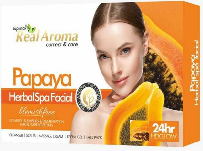 TOPMAX REAL AROMAHD GLOW 24 HOURS FACIAL EFFECT PAPAYA BLEMISH FREE