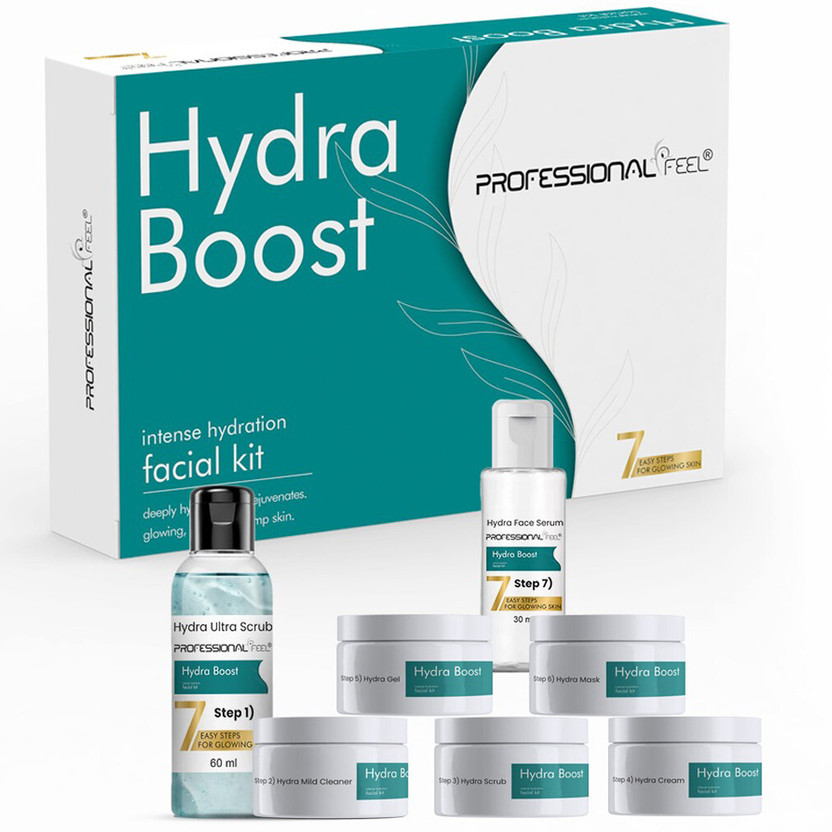 PROFESSIONAL FEEL HYDRA BOOST INTENSE HYDRATION FACIAL KIT (SET OF 7)(610 g)
