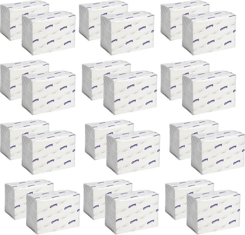 Clemmy ultra soft M fold tissue paper for home, office(2400 Tissues)