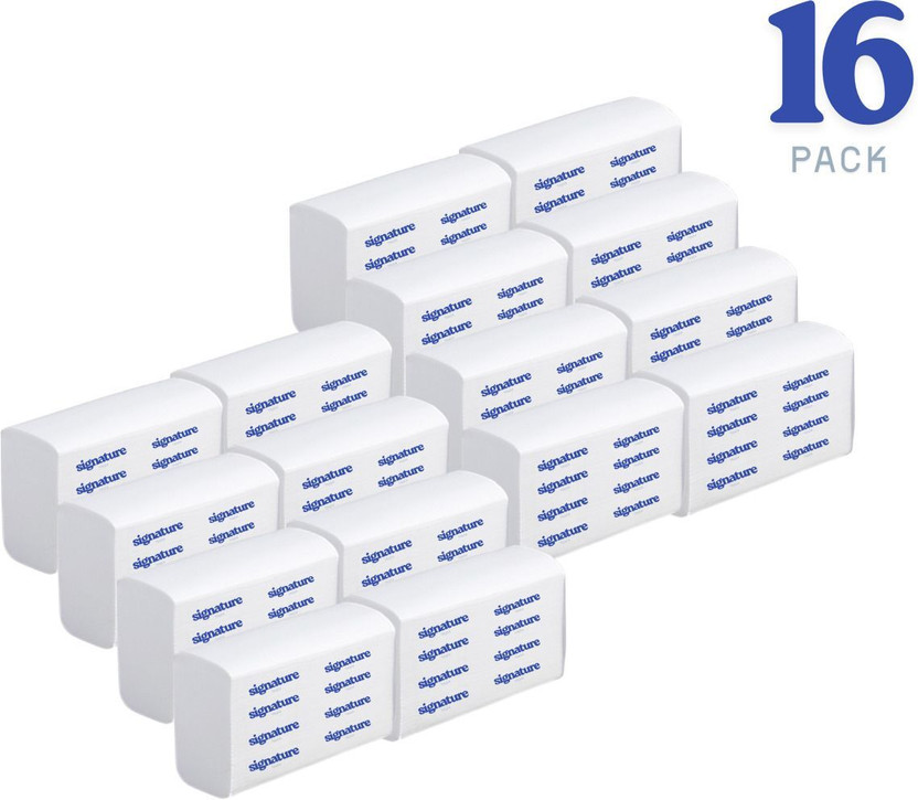 SIGNATURE TOUCH ultra soft M fold tissue paper for Home & Corporate use(1600 Tissues)