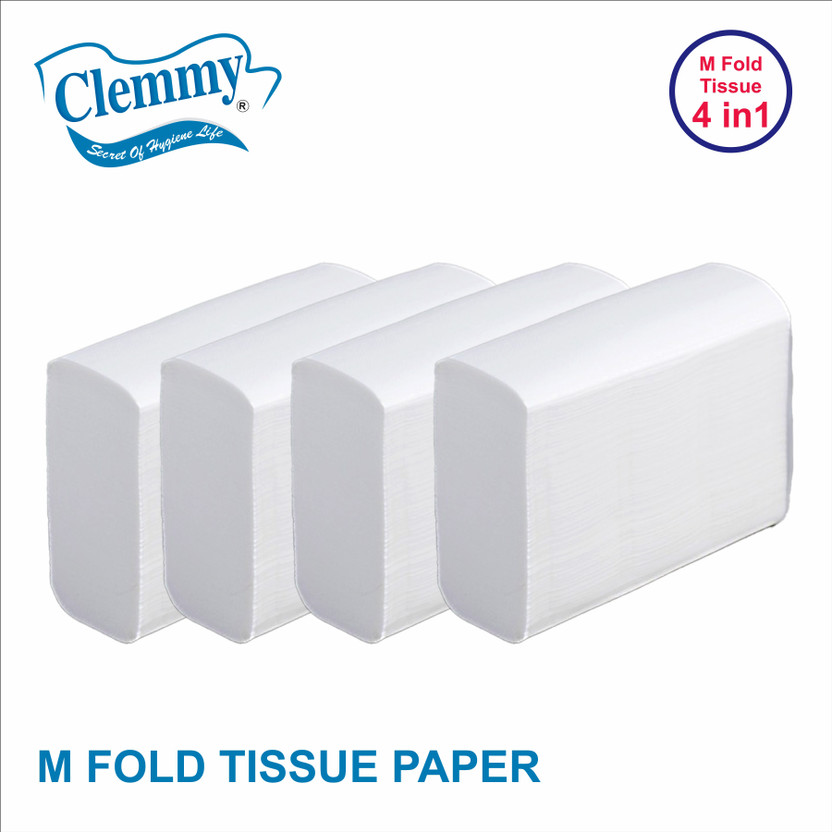 Clemmy ultra soft M fold tissue paper for home, office(400 Tissues)