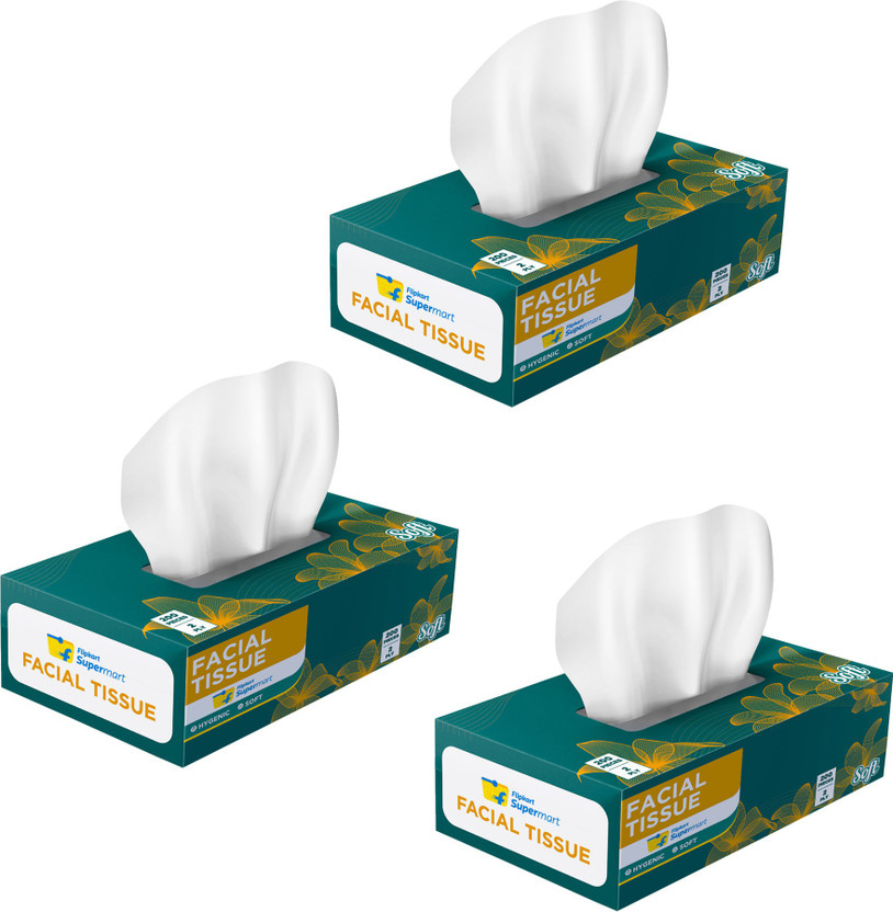 Flipkart Supermart Premium 2 ply Facial Tissues(600 Tissues)