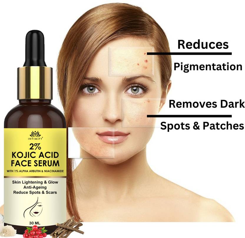 INTIMIFY 2 Kojic Acid Face Serum for Skin Brightening & Lightening