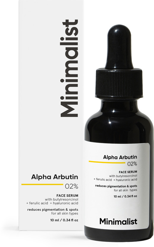 Minimalist Alpha Arbutin 2% Face Serum for Pigmentation, Acne Marks & Dark Spots Removal(10 ml)