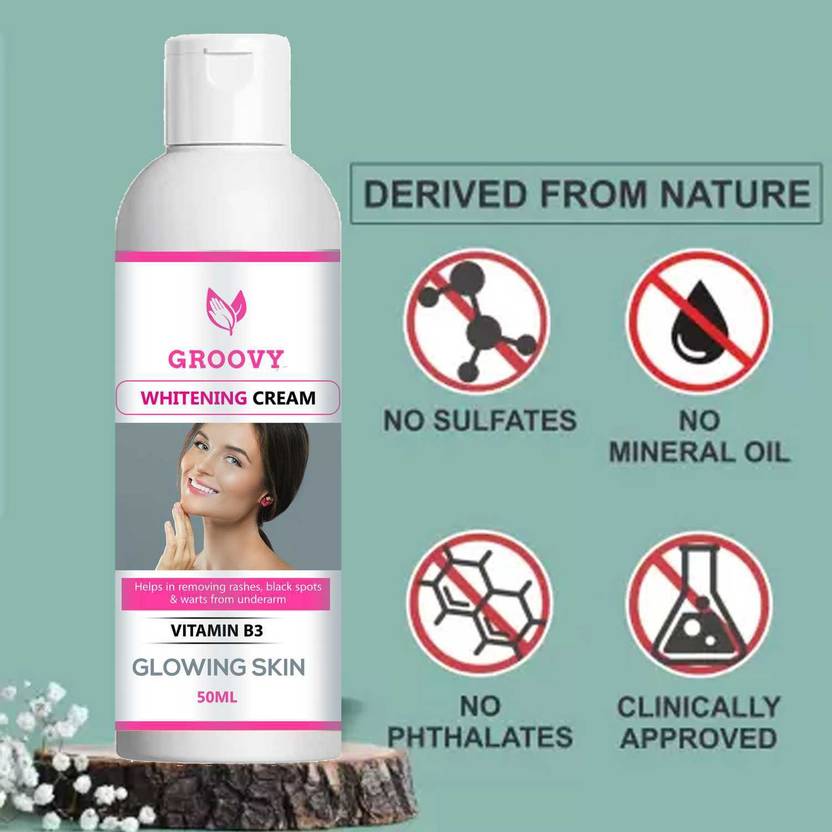 GROOVY Whitening Cream SPF15+ Skin Lighten & Brightening Body Cream (50